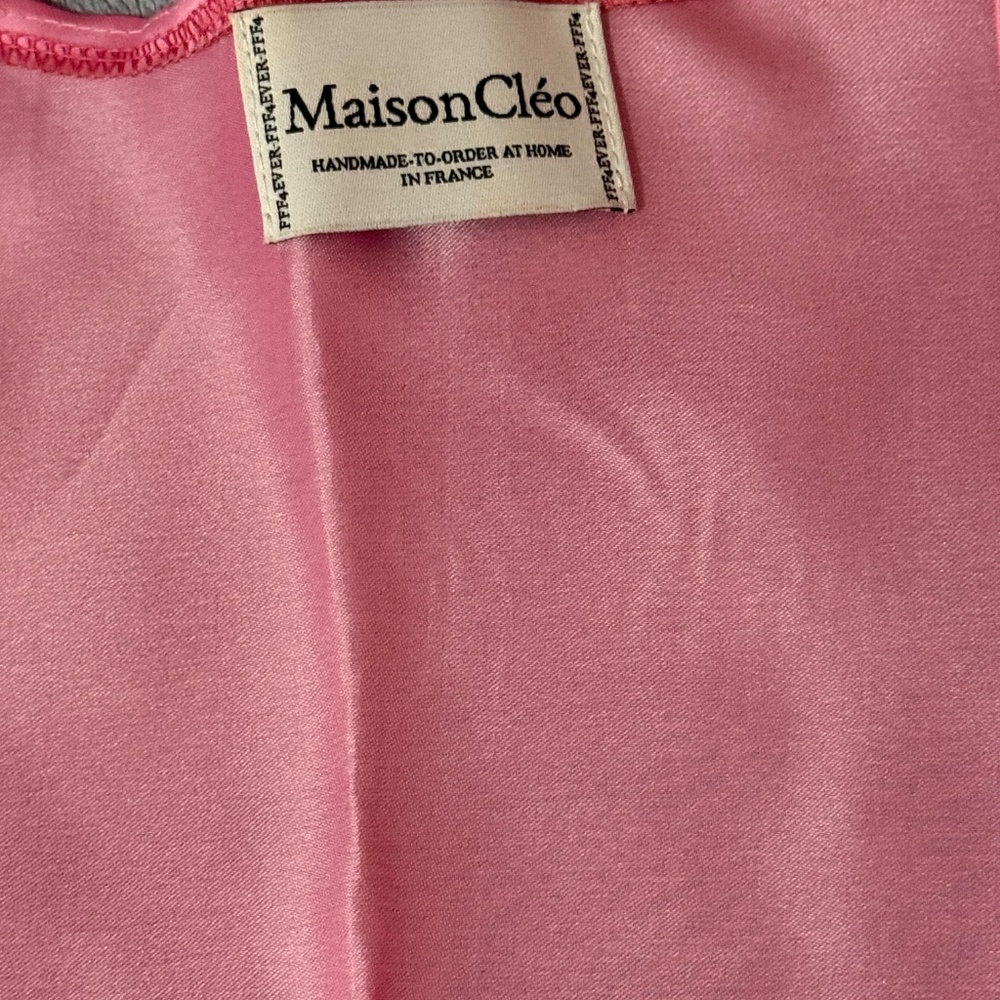 Maison Cleo Agnes Pink Organza Silk Blouse - image 3